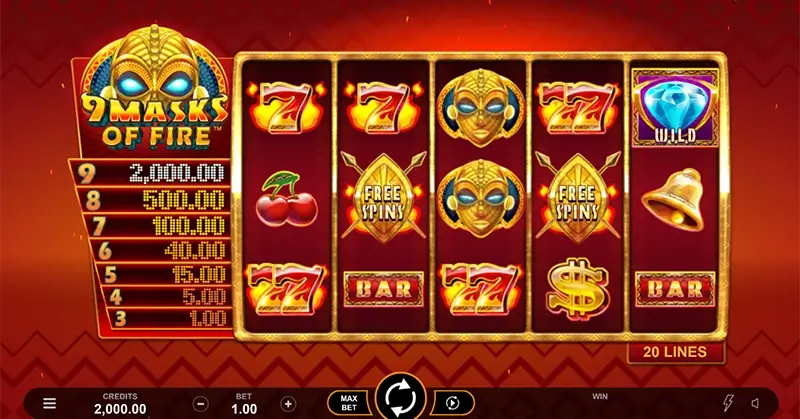 9 Masks of Fire slot